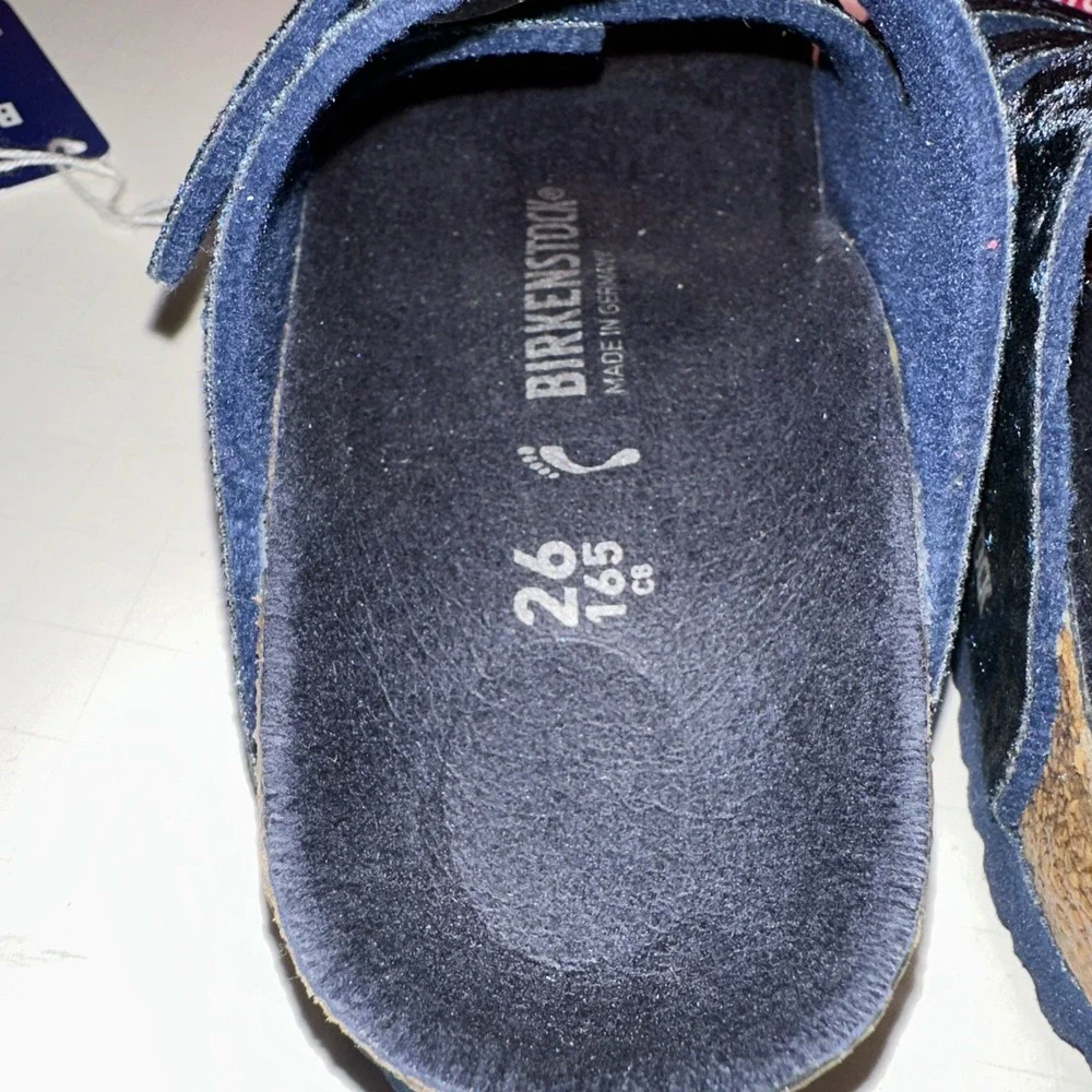 Birkenstock Kids EU 26 US 8 Florida Sandals Velvet Milky‎ Way Blue Narrow Fit